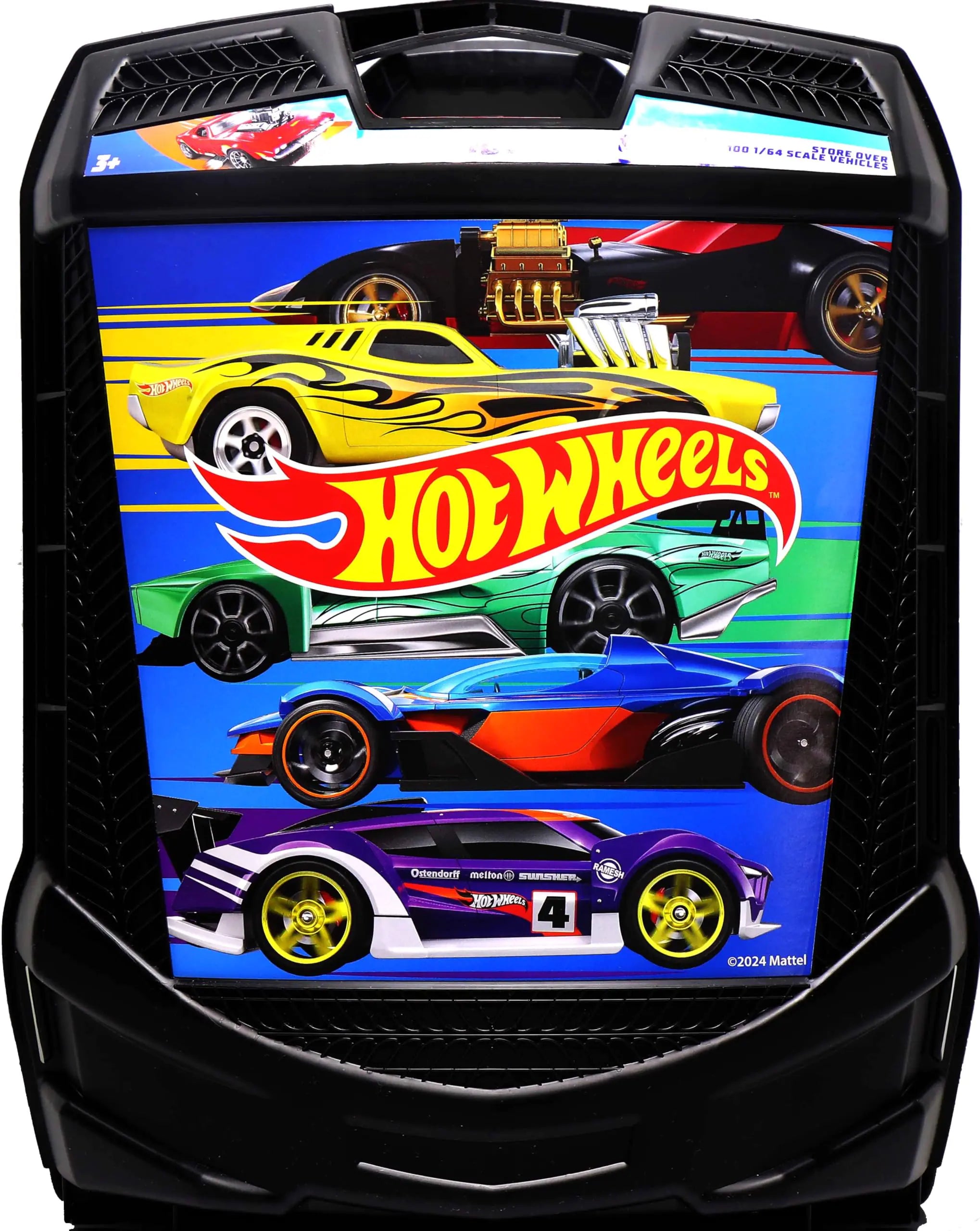 Hot Wheels 100-Car Rolling Storage Case with Retractable Handle Model:20135