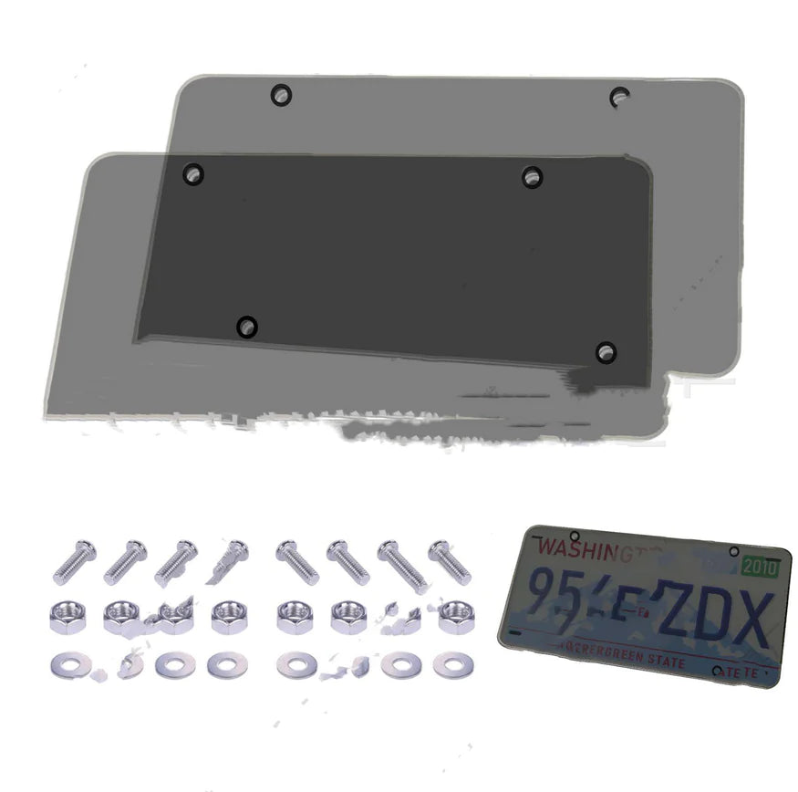 American Style License Plate Cover - Car License Frame, Solid Color Plastic