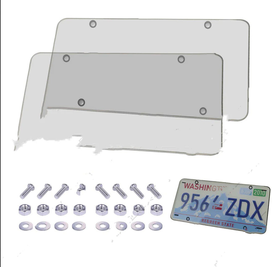 American Style License Plate Cover - Car License Frame, Solid Color Plastic