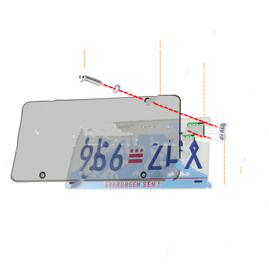 American Style License Plate Cover - Car License Frame, Solid Color Plastic